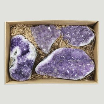 Polished Amethyst Druse Extra Quality 8-9kgs. approx. Box size: 41x27x11cm. approx.