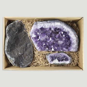 Polished Amethyst Druse Extra Quality 8-9kgs. approx. Box size: 41x27x11cm. approx.