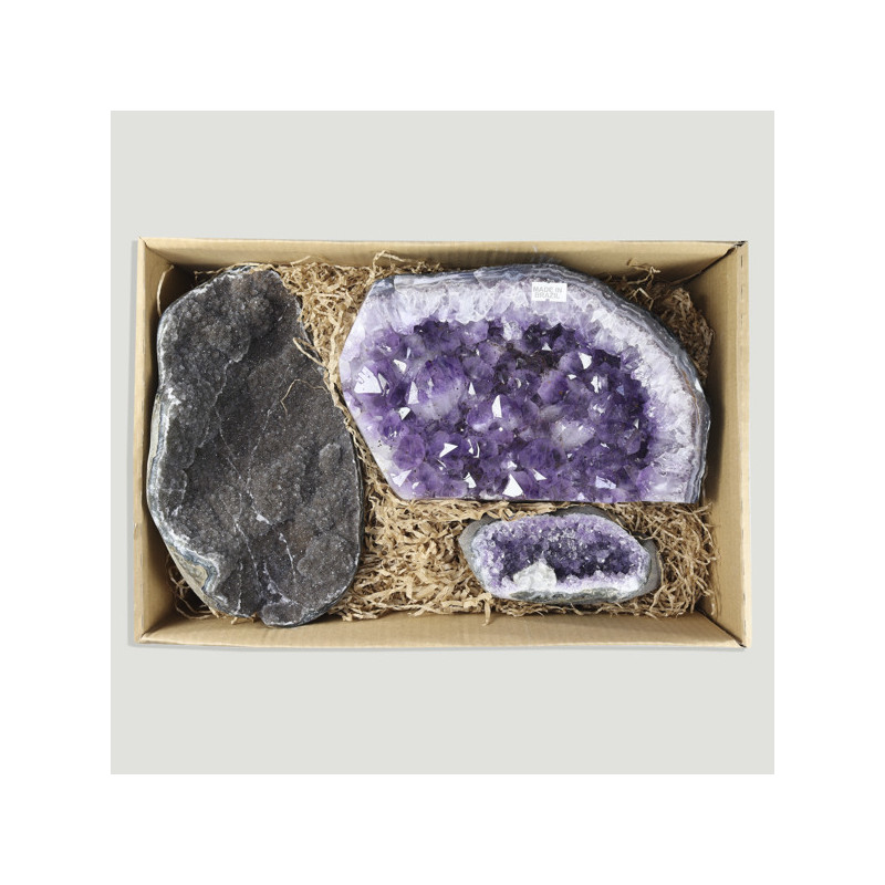 Polished Amethyst Druse Extra Quality 8-9kgs. approx. Box size: 41x27x11cm. approx. Polished Amethyst Druse Extra Quality 8-9kgs. approx. Box size: 41x27x11cm. approx.