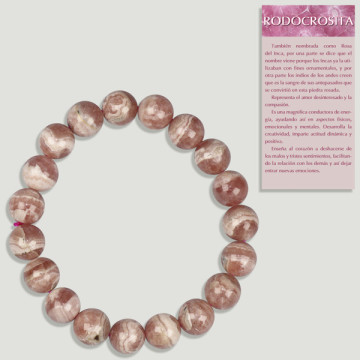 RODOCHROSITE. Bracelet Élastique Boule 11mm