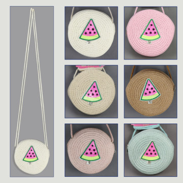 Crochet 15 – Sac fille, couleurs assorties. 100 % fibre de papier. Mod. Pastèque