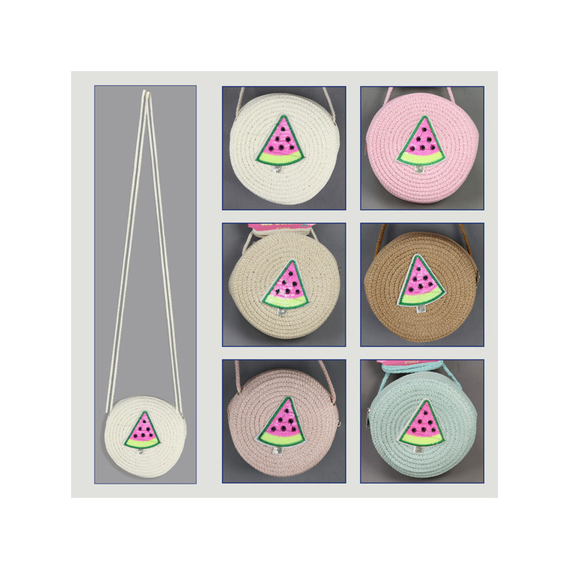 Hook 15 – Girls' bag, assorted colors. 100% paper fiber. Watermelon Pattern Hook 15 – Girls' bag, assorted colors. 100% paper fiber. Watermelon Pattern