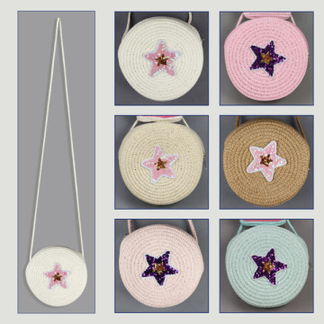 Crochet 16 – Sac fille, couleurs assorties. 100 % fibre de papier. Mod. Étoile.
