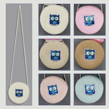 Gancho 17 – Bolso niña, colores surtidos. 100% Fibra de papel. Mod. Buho