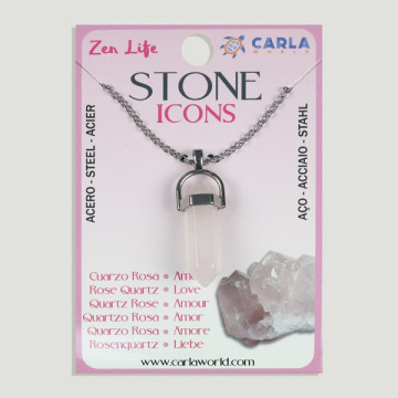 STONE ICONS. Mineral Point Pendant + Steel Chain - 72 units