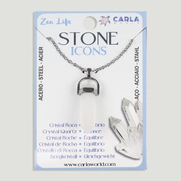 STONE ICONS. Mineral Point Pendant + Steel Chain - 72 units