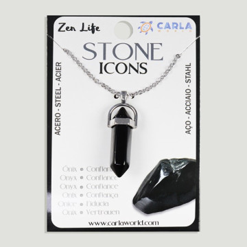 STONE ICONS. Mineral Point Pendant + Steel Chain - 72 units