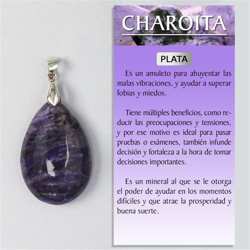 CHAROITA Extra. Colgante PLATA. Formas surtidas CHAROITA Extra. Colgante PLATA. Formas surtidas