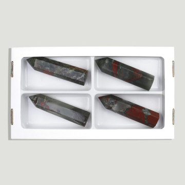 Puntas Jaspe Sangre de Dragon 100-125gr. 9-10cm. (AL4)