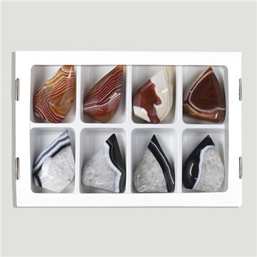 Banded Agate Drop with cut base 8 cm approx. - (AL8)