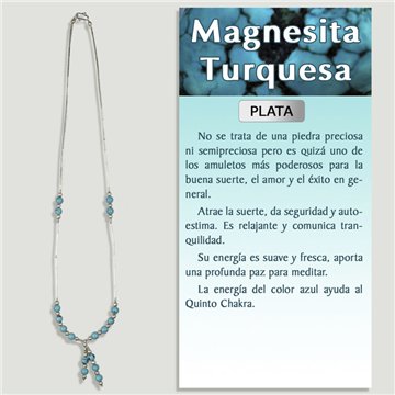 MAGNESITA TURQUESA. Collar plata