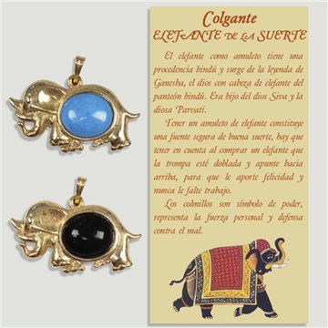 ELEPHANT. Gold pendant. 30X15mm.