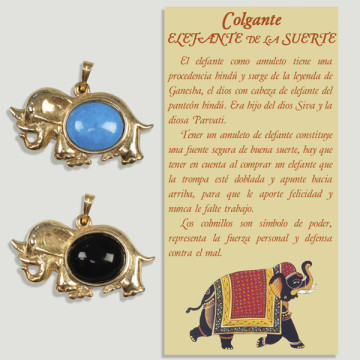 ELEPHANT. Gold pendant. 30X15mm.