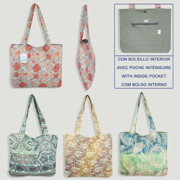 Sac fourre-tout en polyester. Modèles assortis. 45x38cm