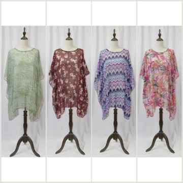Plage Beach Sun & Chill. Ponchos en mousseline de soie / Viscose et polyester – 112 pièces
