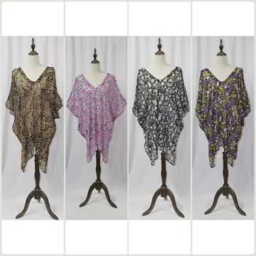 Plage Beach Sun & Chill. Ponchos en mousseline de soie / Viscose et polyester – 112 pièces