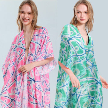 Plage Beach Sun & Chill. Ponchos en mousseline de soie / Viscose et polyester – 112 pièces