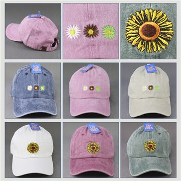 Gorra 100% Algodón. Margaritas