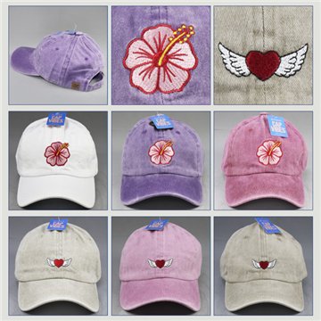 Gorra 100% Algodón. Hibisco/Corazón