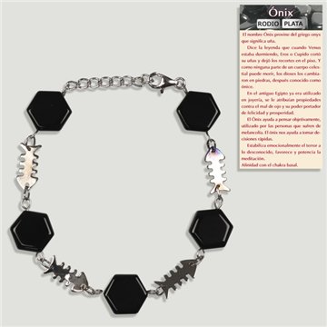 ASSORTMENT MINERALS. Silver and rhodium bracelet. Assorted styles