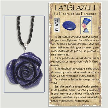LAPIS LAZULI. Silver Pendant. Flower