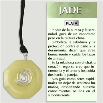JADE. Colgante PLATA. Donut. 50 mm