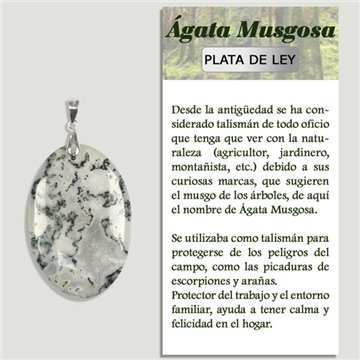 MOSS AGATE. SILVER Pendant. Assorted Shapes
