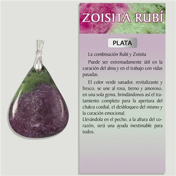 Ruby Zoisite. Silver Pendant. Assorted Shapes
