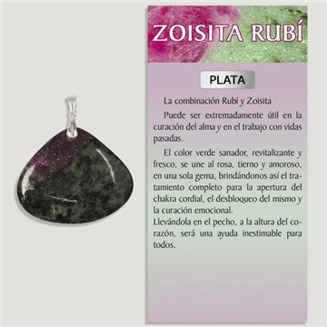 RUBY ZOISITE. SILVER Pendant. Assorted Shapes
