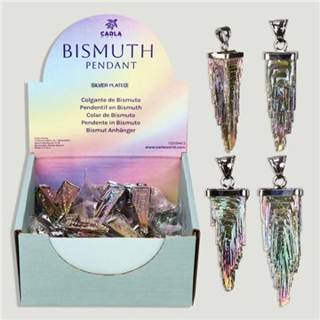 BISMUTH Pendant. Silver-plated pendant