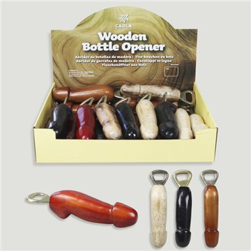 WOODEN BOTTLE OPENER. Natural wood bottle opener. 15 cm