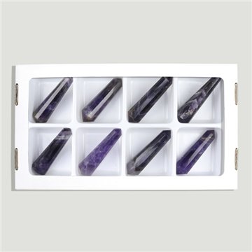 Quartz d'oiseau. Améthyste 50-60gr. 12 visages