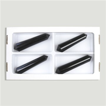 Quartz d'oiseau. Tourmaline 100-130gr. 24 visages