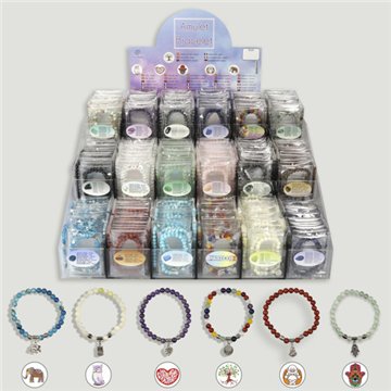AMULET BRACELET. Exhibitor 6mm ball and bead bracelet. (432 bracelets)