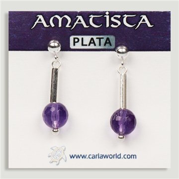 Brincos em PRATA. Ametista. Formas variadas