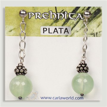 Brincos em PRATA. Prehnita. Formas variadas