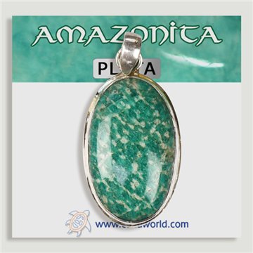 Pendente em prata amazonita. A partir de 9gr. (PREÇO POR RELVA)