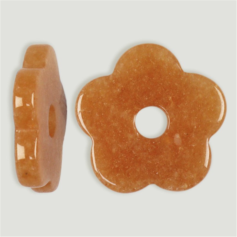 Pendentif fleur. Calcite orange. 25 mm Pendentif fleur. Calcite orange. 25 mm