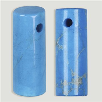 Pendente Cilindro. Howlita. 12x25 mm