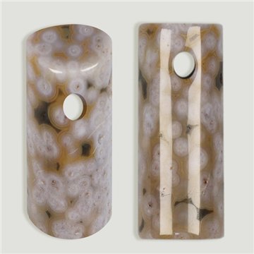 Cylinder Pendant. Jasper. 12x25 mm