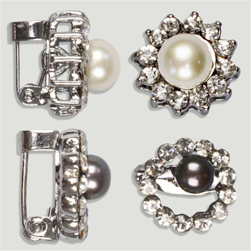 Broche. Perla con circonitas. Pequeño Broche. Perla con circonitas. Pequeño