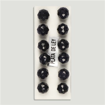 AVENTURINE BLEU OR. Boucles d'oreilles en argent. boule de 8 mm