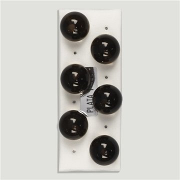 QUARTZO FUMADO. Brincos em prata. Bola de 12 mm