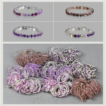 Sparkly elastic ring. Lilac