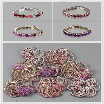 Sparkly elastic ring. Pink and lilac