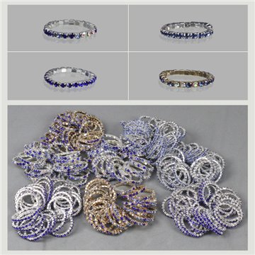 Sparkly elastic ring. Dark blue