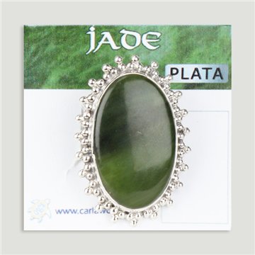 Anillo Plata ajustable JADE NEFRITA. A partir 7gr.  (PRECIO POR GRAMO)