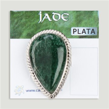 Anillo Plata ajustable JADE NEFRITA. A partir 7gr.  (PRECIO POR GRAMO)