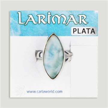 Anillo Plata Cabujón  LARIMAR (PRECIO POR GRAMO)