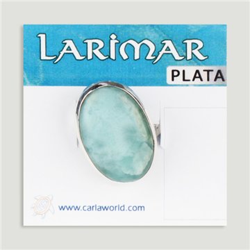 Anillo Plata Cabujón  LARIMAR (PRECIO POR GRAMO)